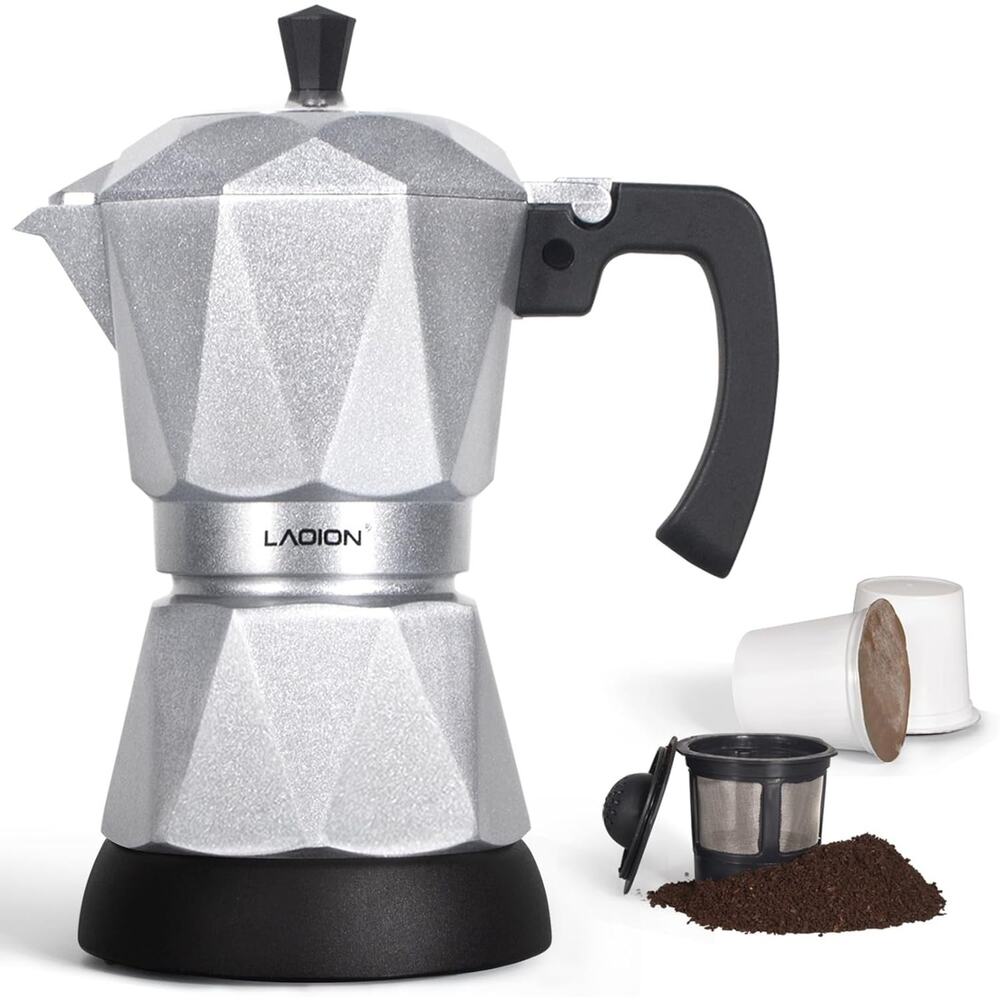 Silver Stovetop Espresso Maker